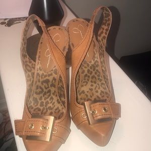 Tan Jessica Simpson heels